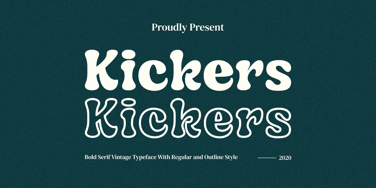 Пример шрифта Kickers #1